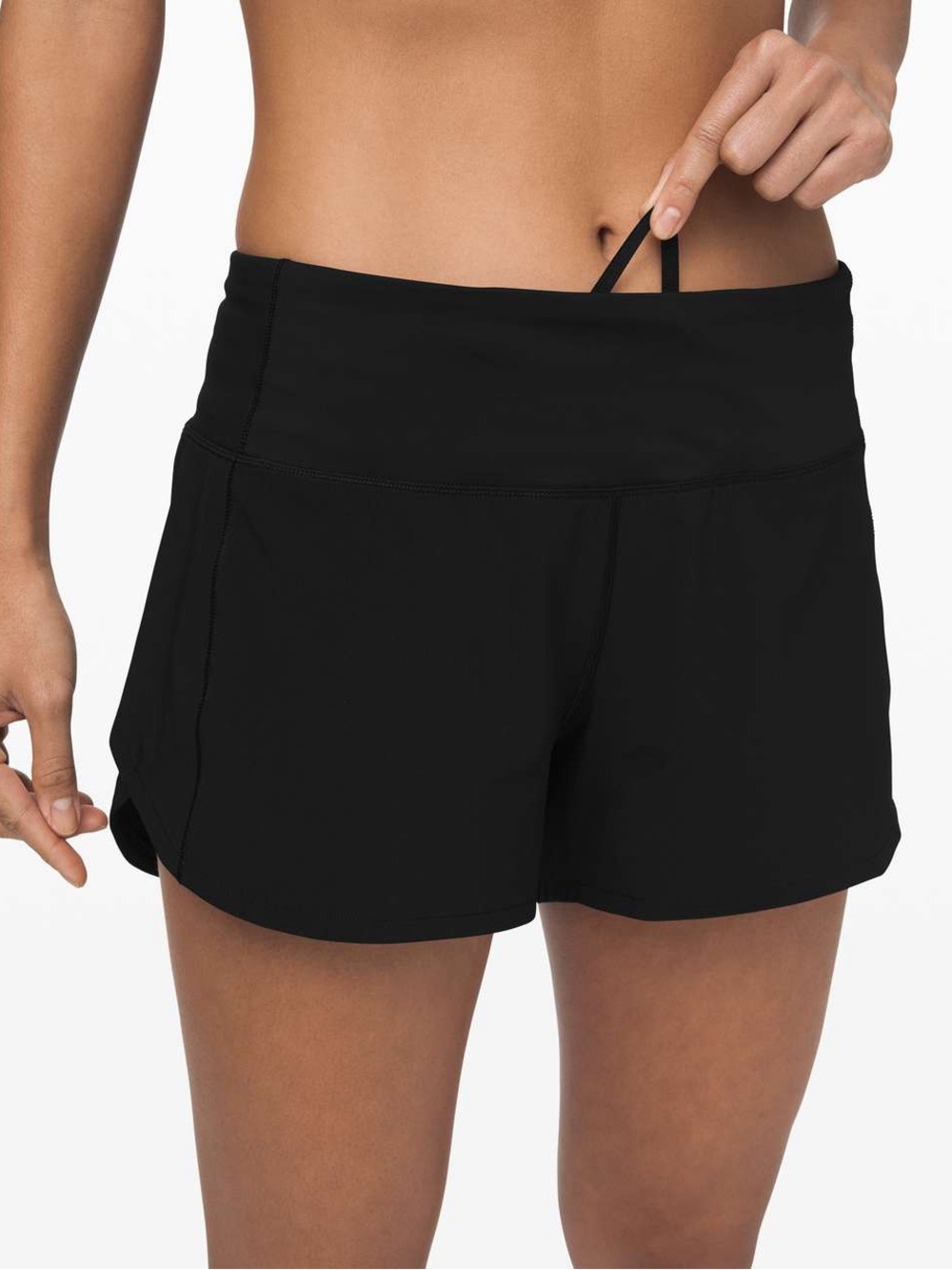 Lululemon Black Speed-Up Short - size 8 tall
